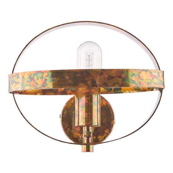 Där Lighting Symbol Wall Light Mottled Copper