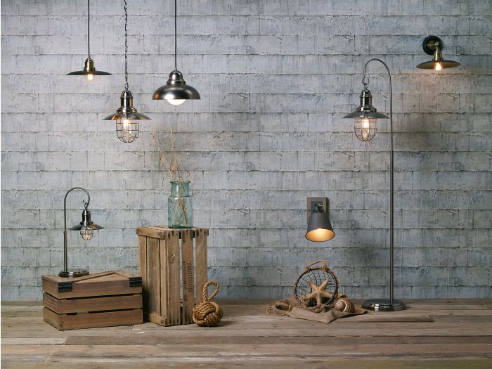 Där Lighting Terrace Floor Lamp Antique Chrome