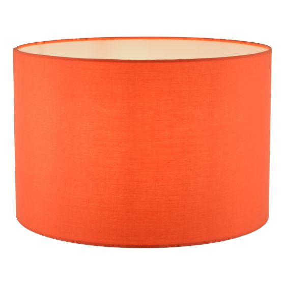 där lighting Toledo Orange Cotton Drum Shade 33cm
