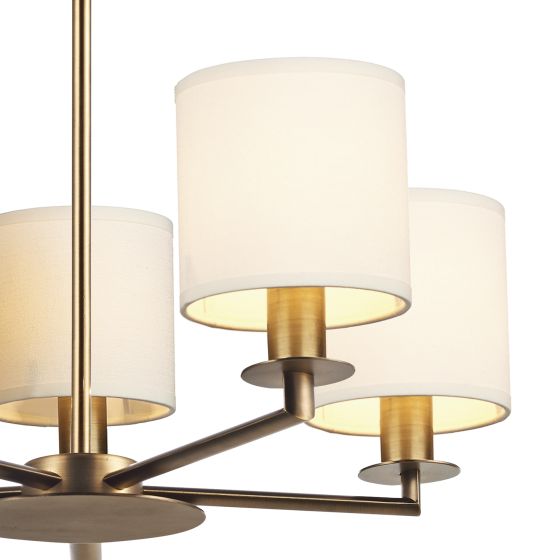 där lighting Tyler 5lt Pendant Bronze Fitting Only