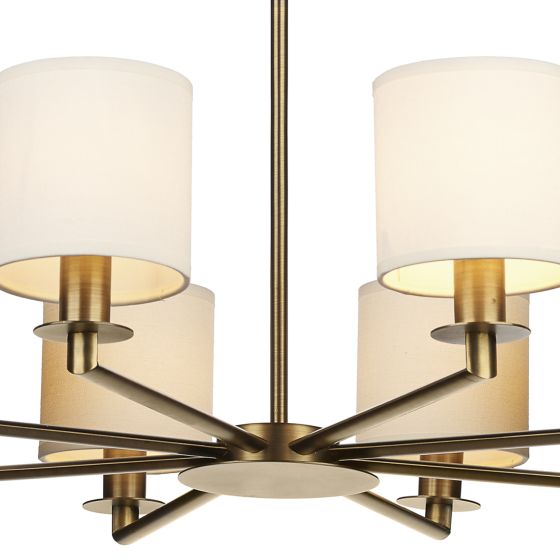 där lighting Tyler 8lt Pendant Bronze Fitting Only