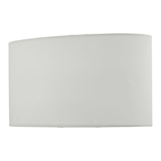 där lighting Utara Ivory Faux Silk Oval Shade 34cm