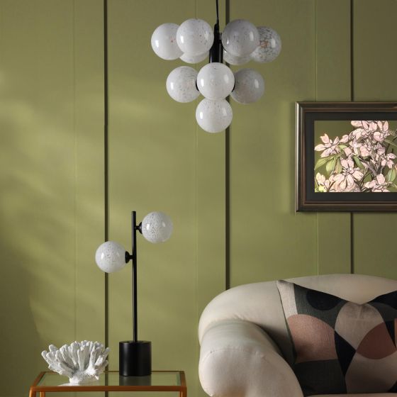 Där Lighting Vine 10 Light Pendant Satin Black