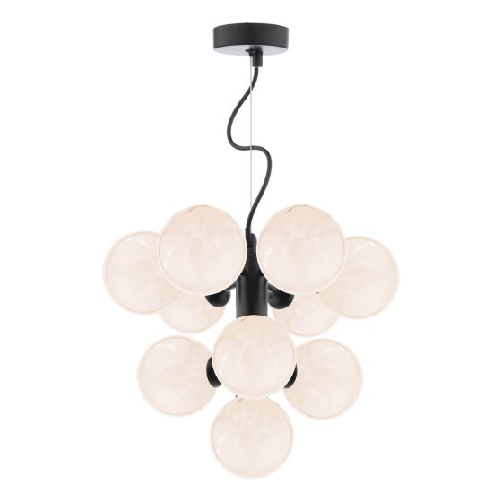 där lighting Vine 10 Light Pendant Satin Black