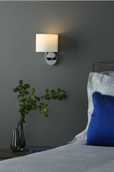 Där Lighting Wall Light Polished Chrome With Shade