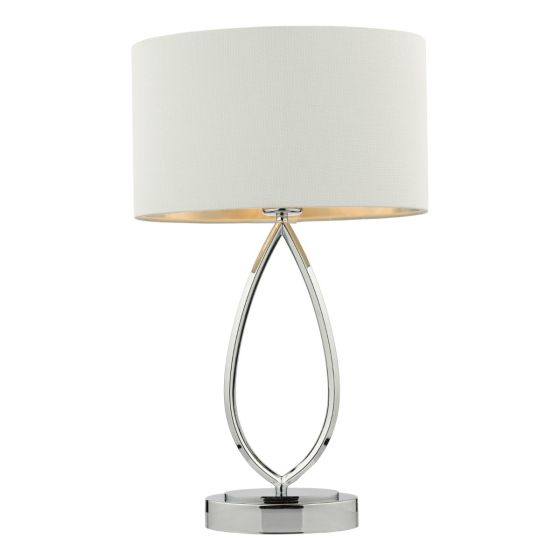 Där Lighting Wyatt Ivory Linen Oval Shade 31cm