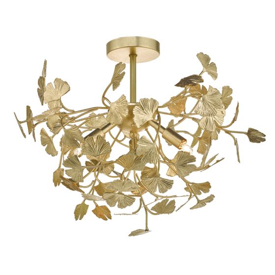 där lighting Yadira 4 Light Semi Flush Gold Leaf