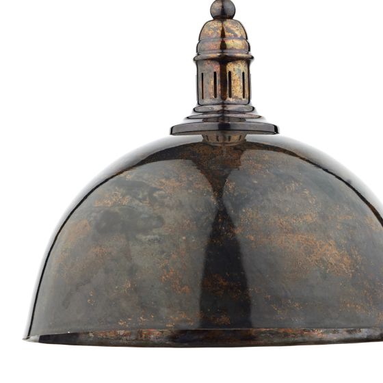 där lighting Yoko 1 Light Pendant Mottled Bronze