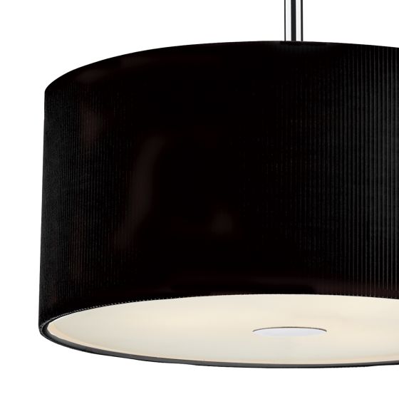 där lighting Zaragoza 3 Light Pendant Black 40cm