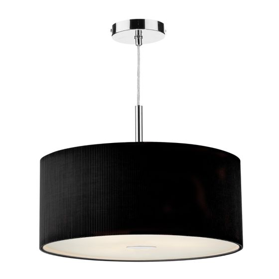 Där Lighting Zaragoza 3 Light Pendant Black 60cm