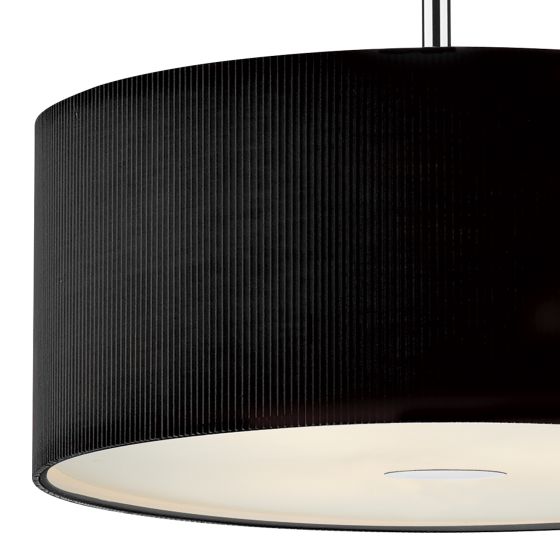 där lighting Zaragoza 3 Light Pendant Black 60cm