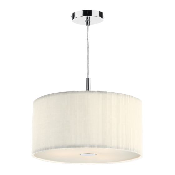 Där Lighting Zaragoza 3 Light Pendant Cream 40cm