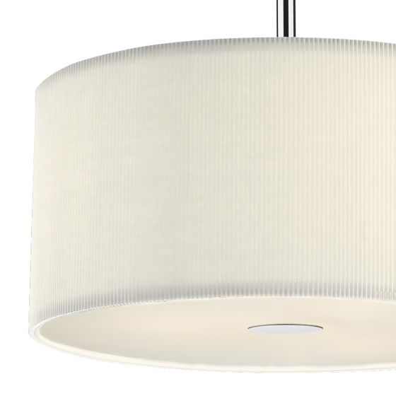 där lighting Zaragoza 3 Light Pendant Cream 40cm