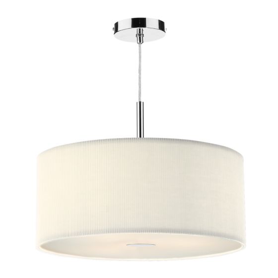 Där Lighting Zaragoza 3 Light Pendant Cream 60cm