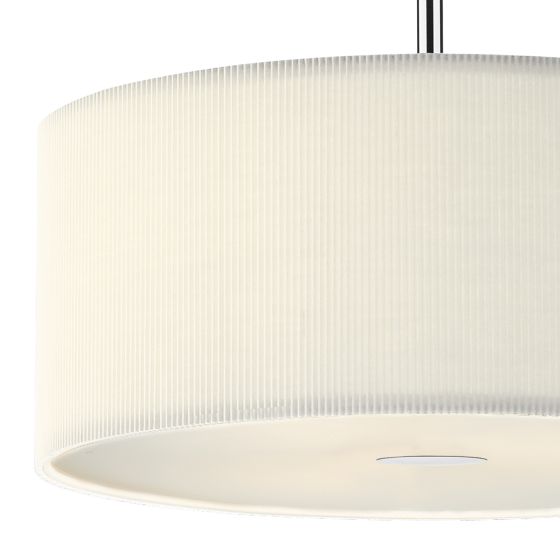 där lighting Zaragoza 3 Light Pendant Cream 60cm