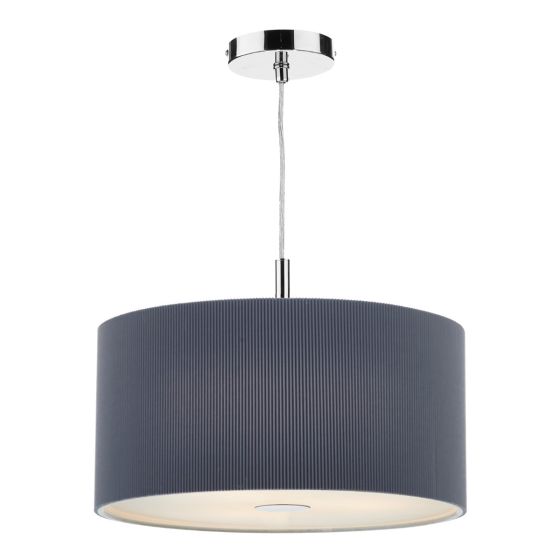 Där Lighting Zaragoza 3 Light Pendant Grey 60cm