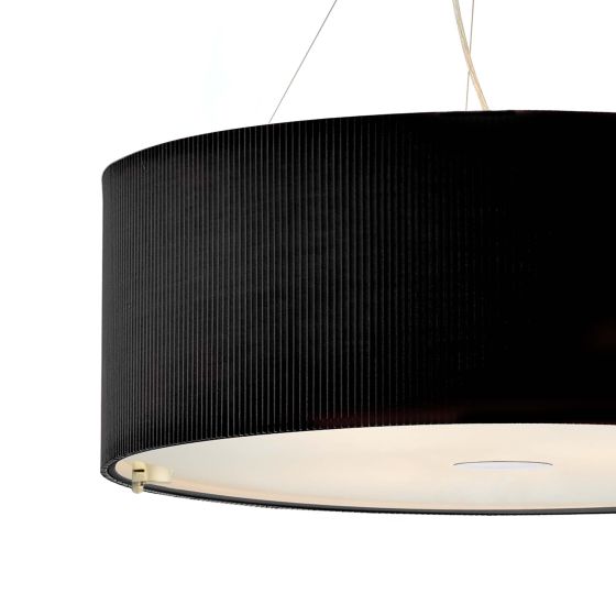Där Lighting Zaragoza 6 Light Pendant Black 90cm