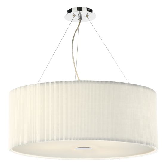 där lighting Zaragoza 6 Light Pendant Cream 90cm