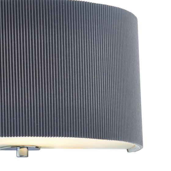 där lighting Zaragoza Wall Light With Grey Shade