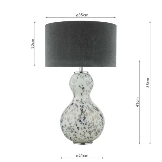 Där Lighting Dascha Table Lamp Art Glass With Shade