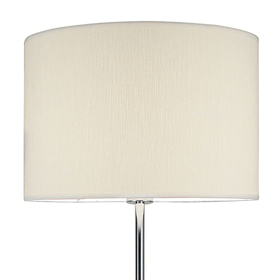 där lighting Delta Floor Lamp Polished Chrome With Shade