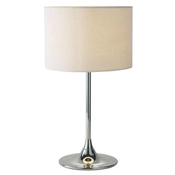 Där Lighting Delta Table Lamp Polished Chrome With Shade