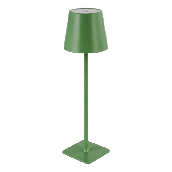 Där Lighting Derrick Rechargeable Outdoor Table Lamp Satin Green LED IP54