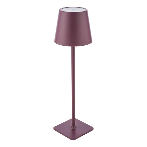 Där Lighting Derrick Rechargeable Outdoor Table Lamp Satin Purple LED IP54