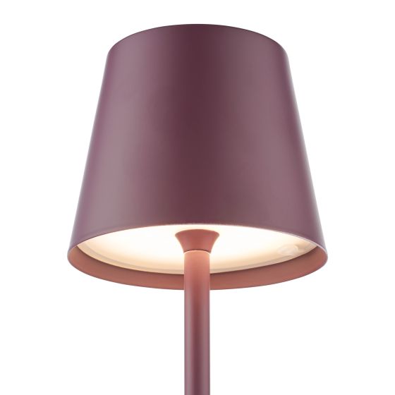 Där Lighting Derrick Rechargeable Outdoor Table Lamp Satin Purple LED IP54