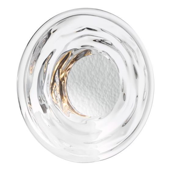 där lighting Dewey Wall Light Textured Glass and Polished Chrome LED