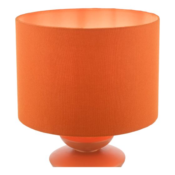 Där Lighting Discus Ceramic Table Lamp Orange With Shade