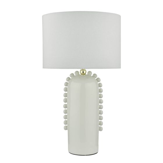 Där Lighting Dolce Table Lamp White Ceramic With Shade