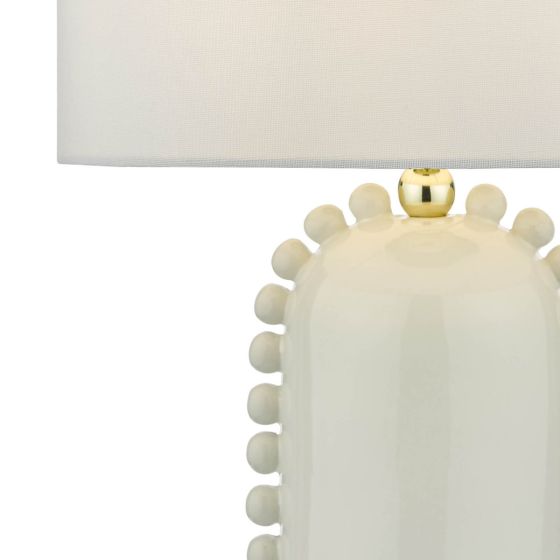 Där Lighting Dolce Table Lamp White Ceramic With Shade