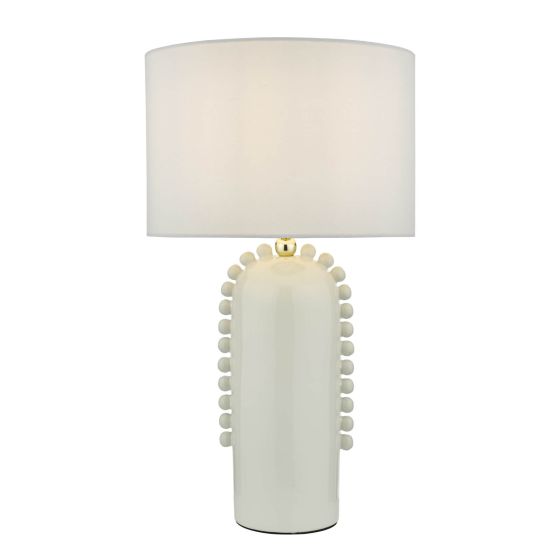 där lighting Dolce Table Lamp White Ceramic With Shade