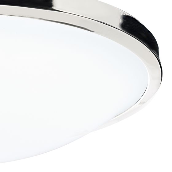 där lighting Dover Bathroom Flush Polished Chrome White Acrylic IP44