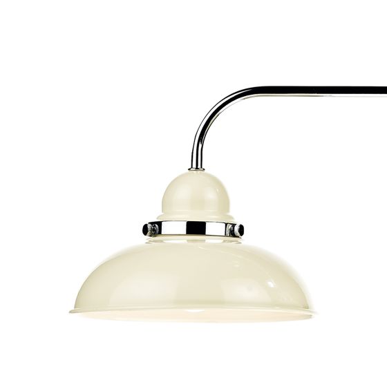 Där Lighting Dynamo 3 Light Bar Pendant Cream And Polished Chrome