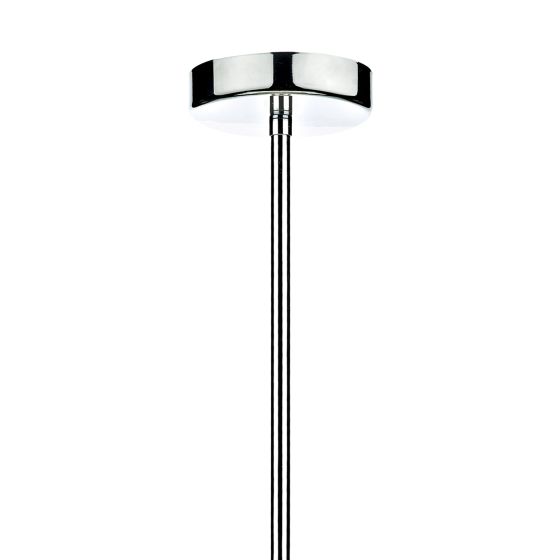 Där Lighting Dynamo 3 Light Bar Pendant Cream And Polished Chrome