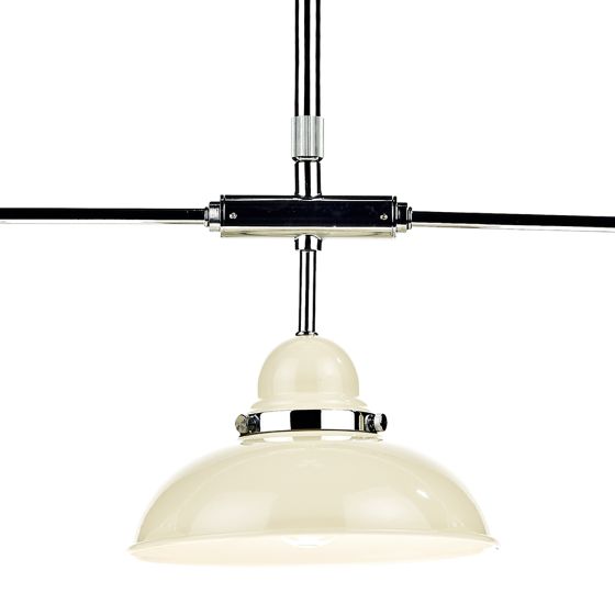 där lighting Dynamo 3 Light Bar Pendant Cream and Polished Chrome