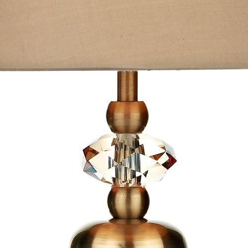 Där Lighting Edith Touch Table Lamp Antique Brass Complete With Shade