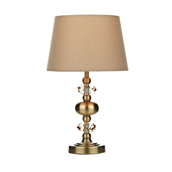 där lighting Edith Touch Table Lamp Antique Brass complete with Shade