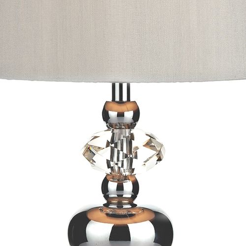Där Lighting Edith Touch Table Lamp Polished Chrome With Shade
