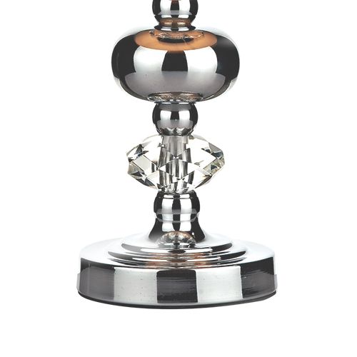 Där Lighting Edith Touch Table Lamp Polished Chrome With Shade