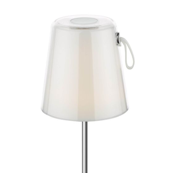 Där Lighting Egor Rechargeable Table Lamp Polished Chrome And Colour Changing LED