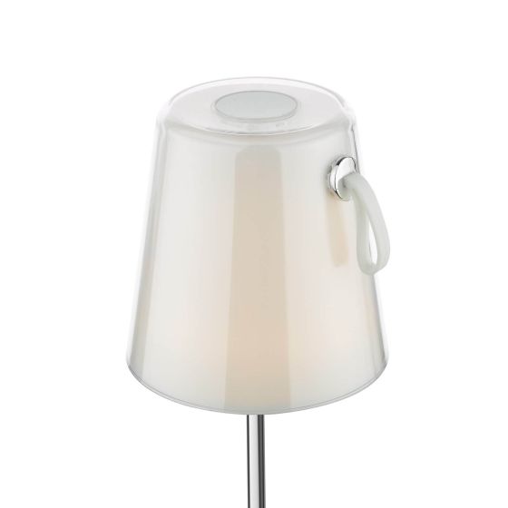 Där Lighting Egor Rechargeable Table Lamp Polished Chrome And Colour Changing LED