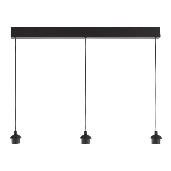 Där Lighting Eileen 3 Light Bar Pendant Matt Black LED - Fitting Only