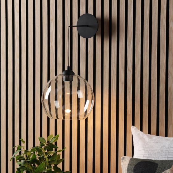 Där Lighting Eileen Pendnant/Wall Light Matt Black LED Fitting Only