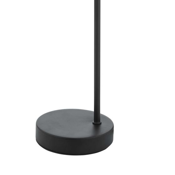 Där Lighting Eissa 1 Light Touch Table Lamp Matt Black Smoked Glass