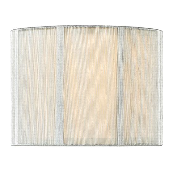 där lighting Elsa Silver String Cotton Drum Shade 25cm