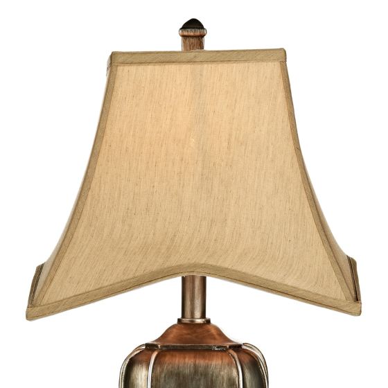 Där Lighting Emlyn Table Lamp Silver/Gold With Shade