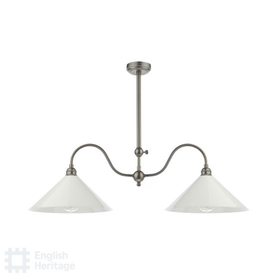 Där Lighting English Heritage Audley End 2 Light Bar Pendant Bronze And Cream